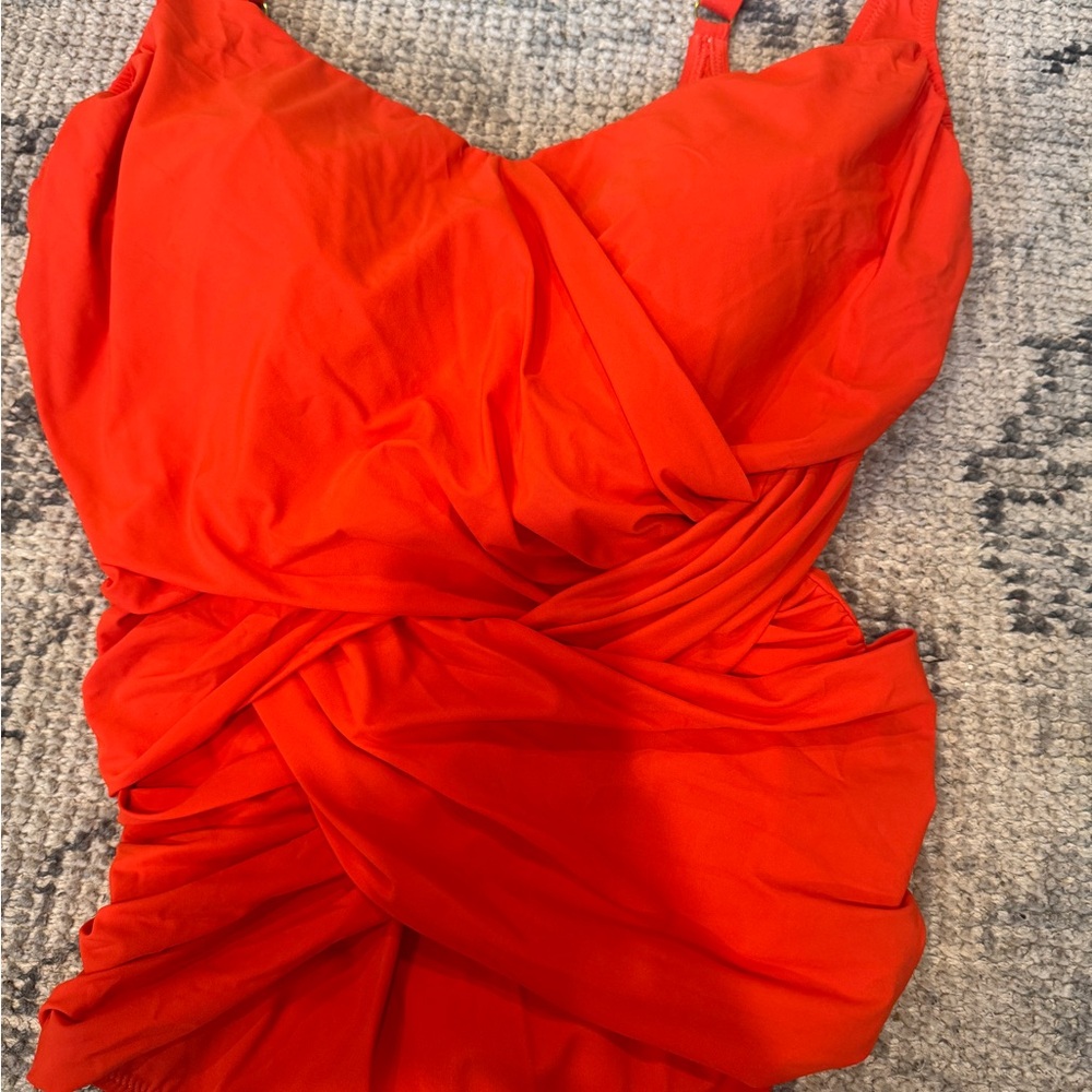 Gottex Bright Orange womens One-Piece Swimsuit - Picture 2 of 7
